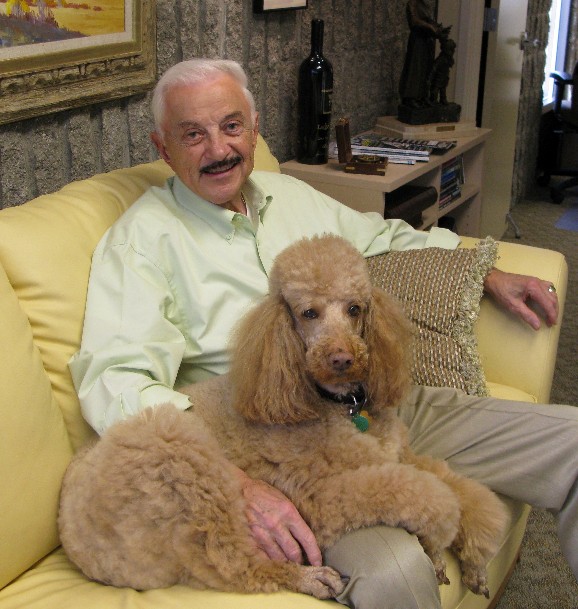 Harry Merlo and dog Brandy (2008)
